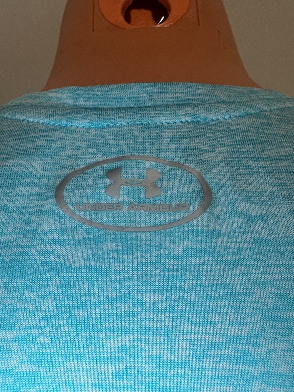 UNDER ARMOUR Heather Turquoise Blue Racerback Tank Top Size L Large $35 EUC KL - Picture 7 of 11